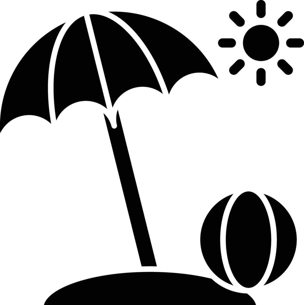 Beach Glyph Icon Design vector