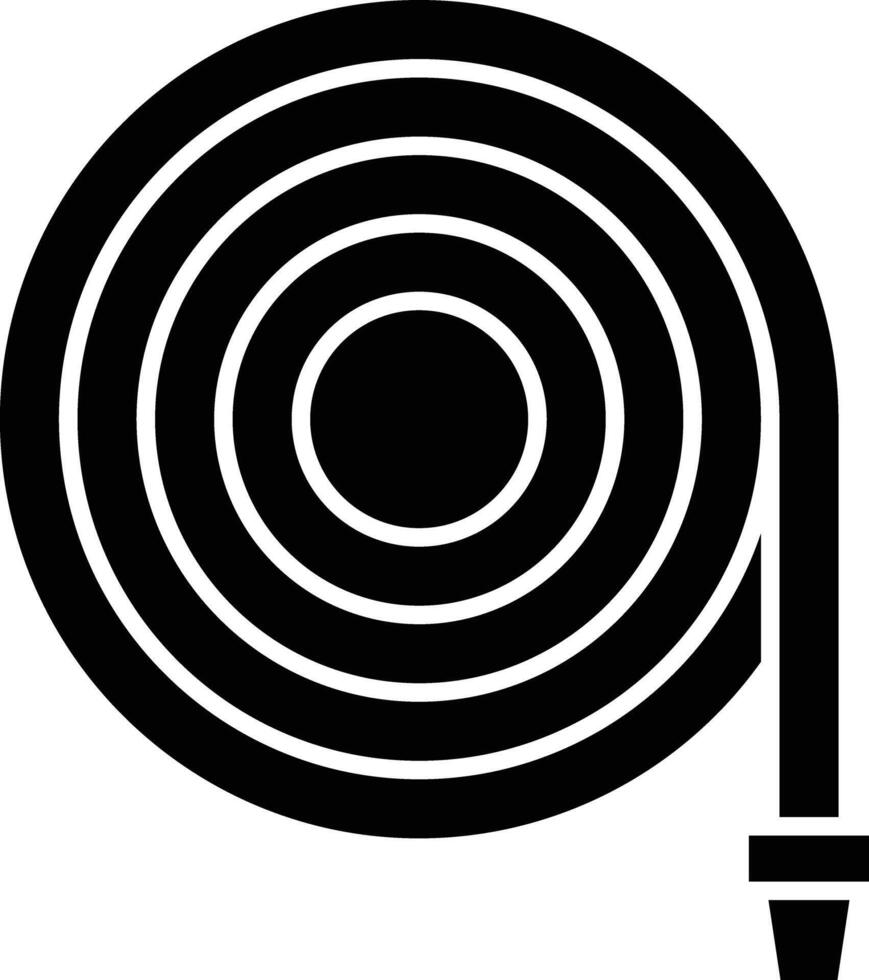 Fire Hose Glyph Icon Design vector