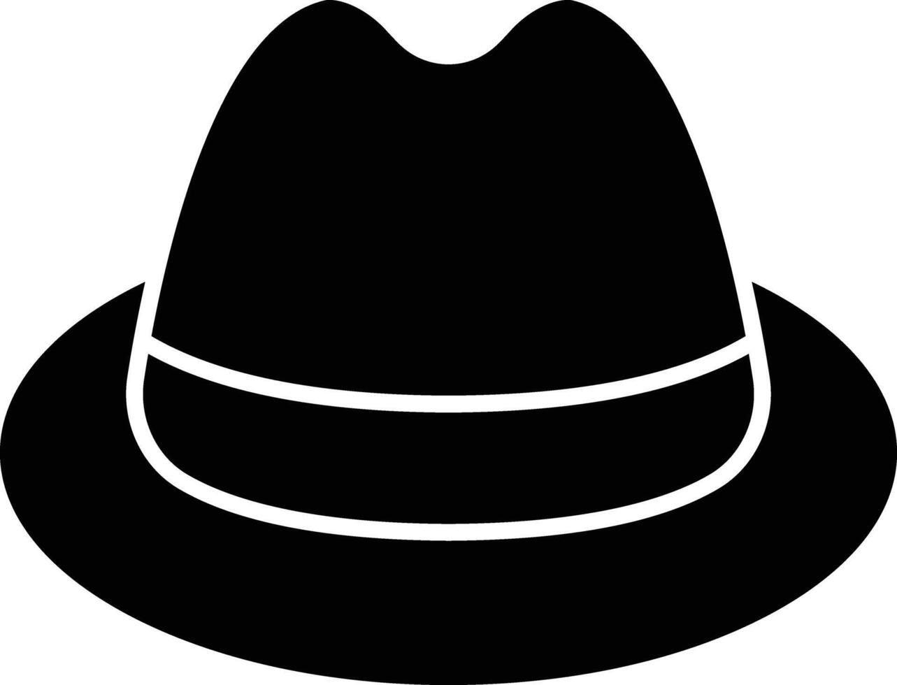 Hat Glyph Icon Design vector