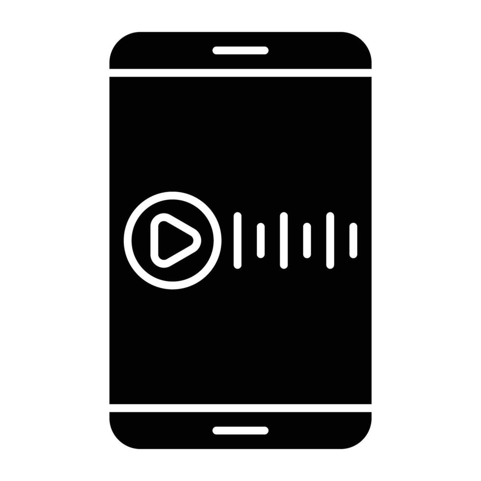 Audio Message Line Icon vector