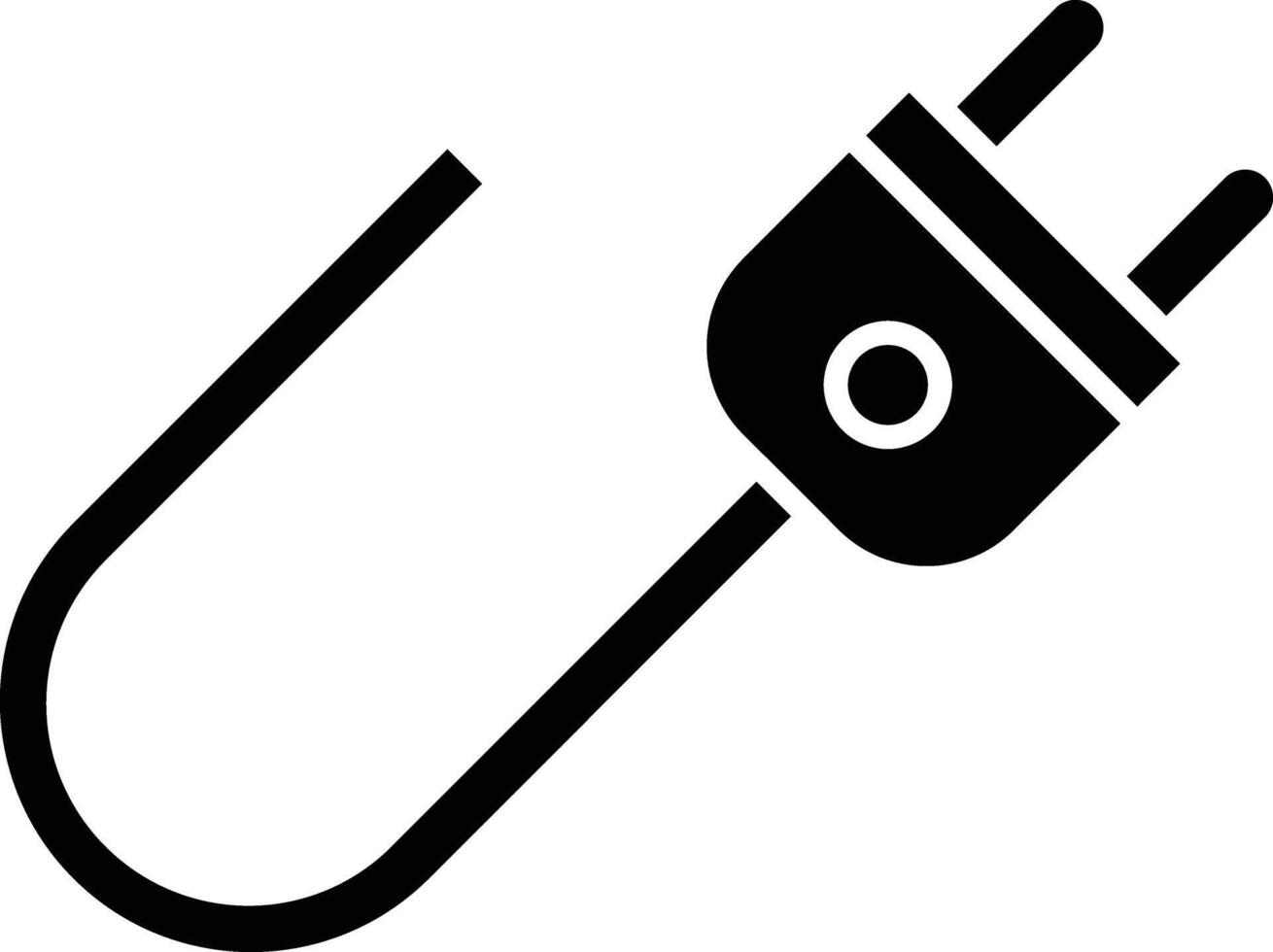 Plug Glyph Icon Design vector
