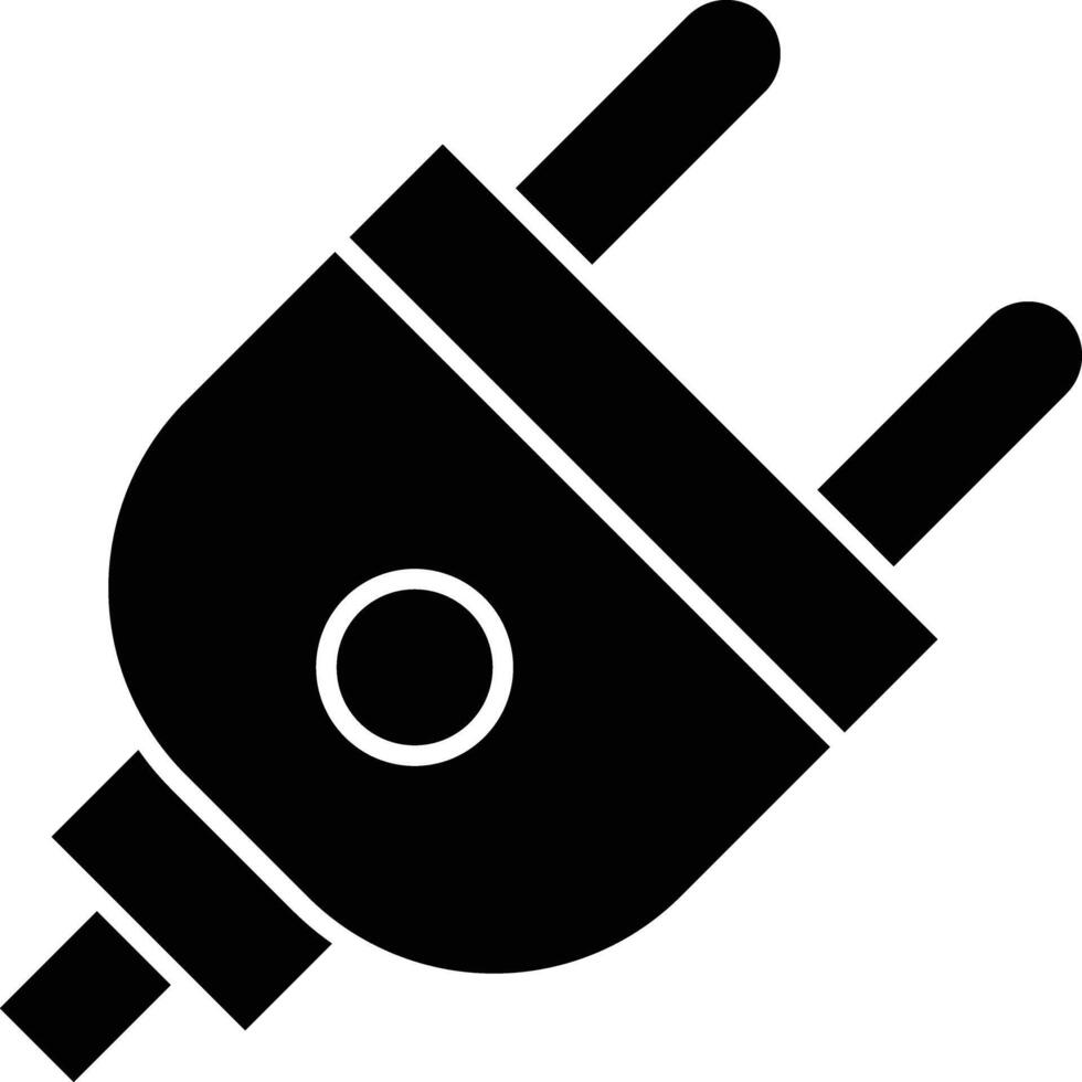 Electric Plug Glyph Icon Design vector