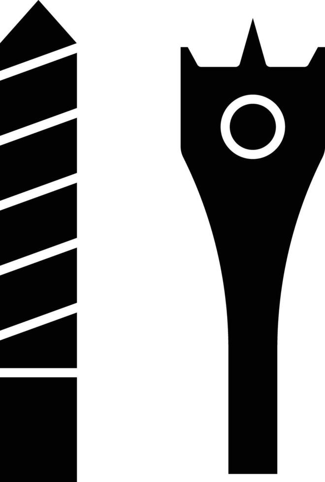 Drill Bit Glyph Icon Design vector