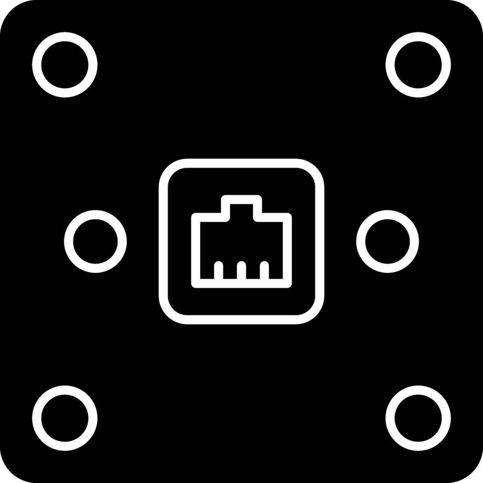 Telephone Socket Glyph Icon Design vector