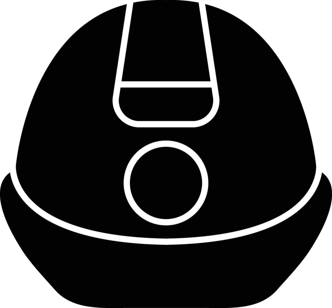 Hard Hat Glyph Icon Design vector