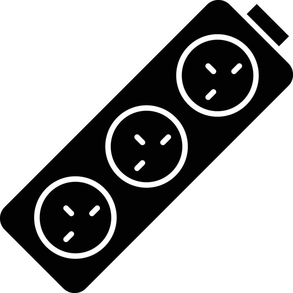 Power Strip Glyph Icon Design vector