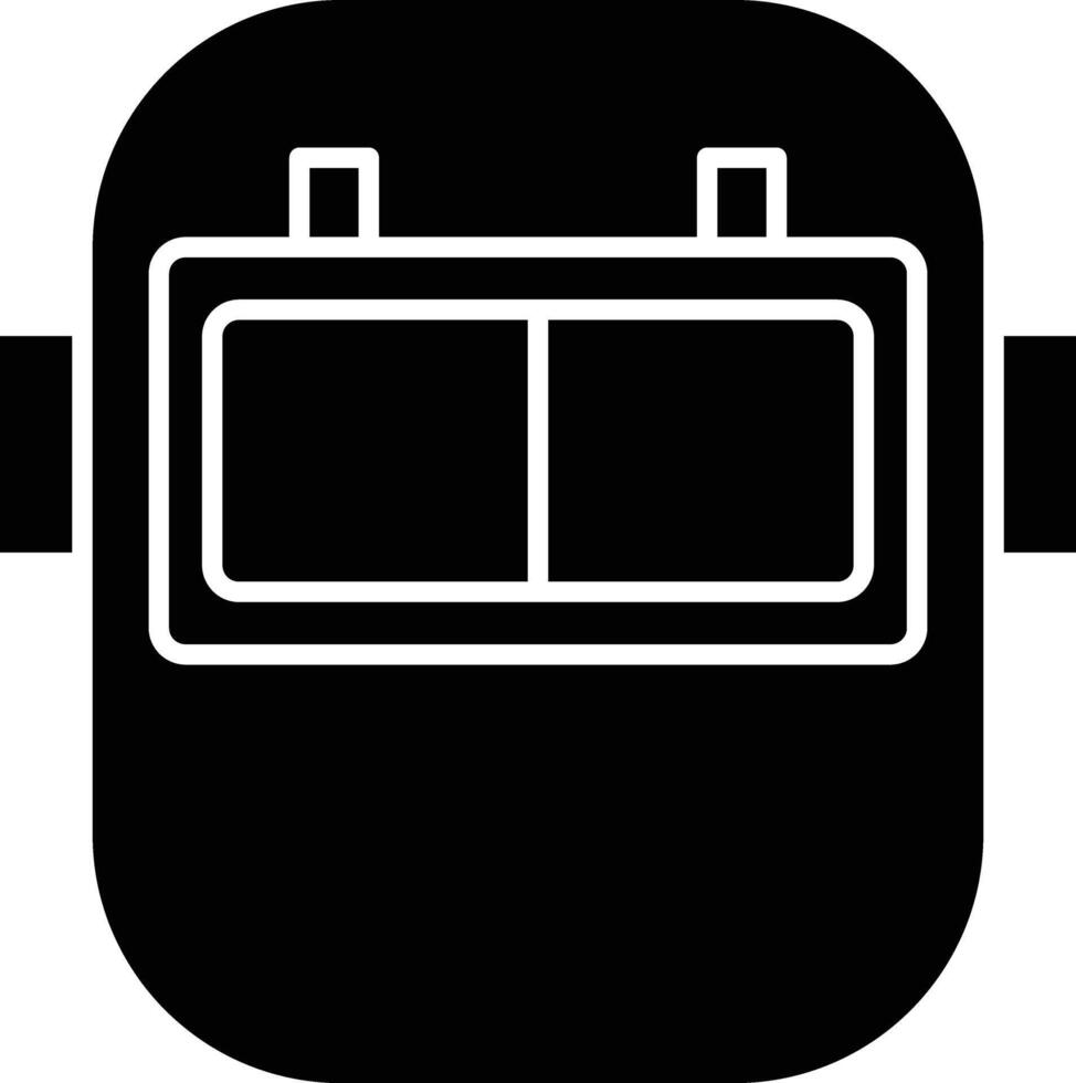Welding Mask Glyph Icon Design vector