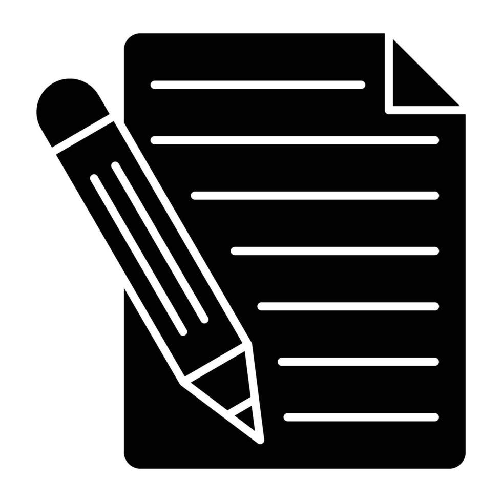 Notes Glyph Icon Design vector