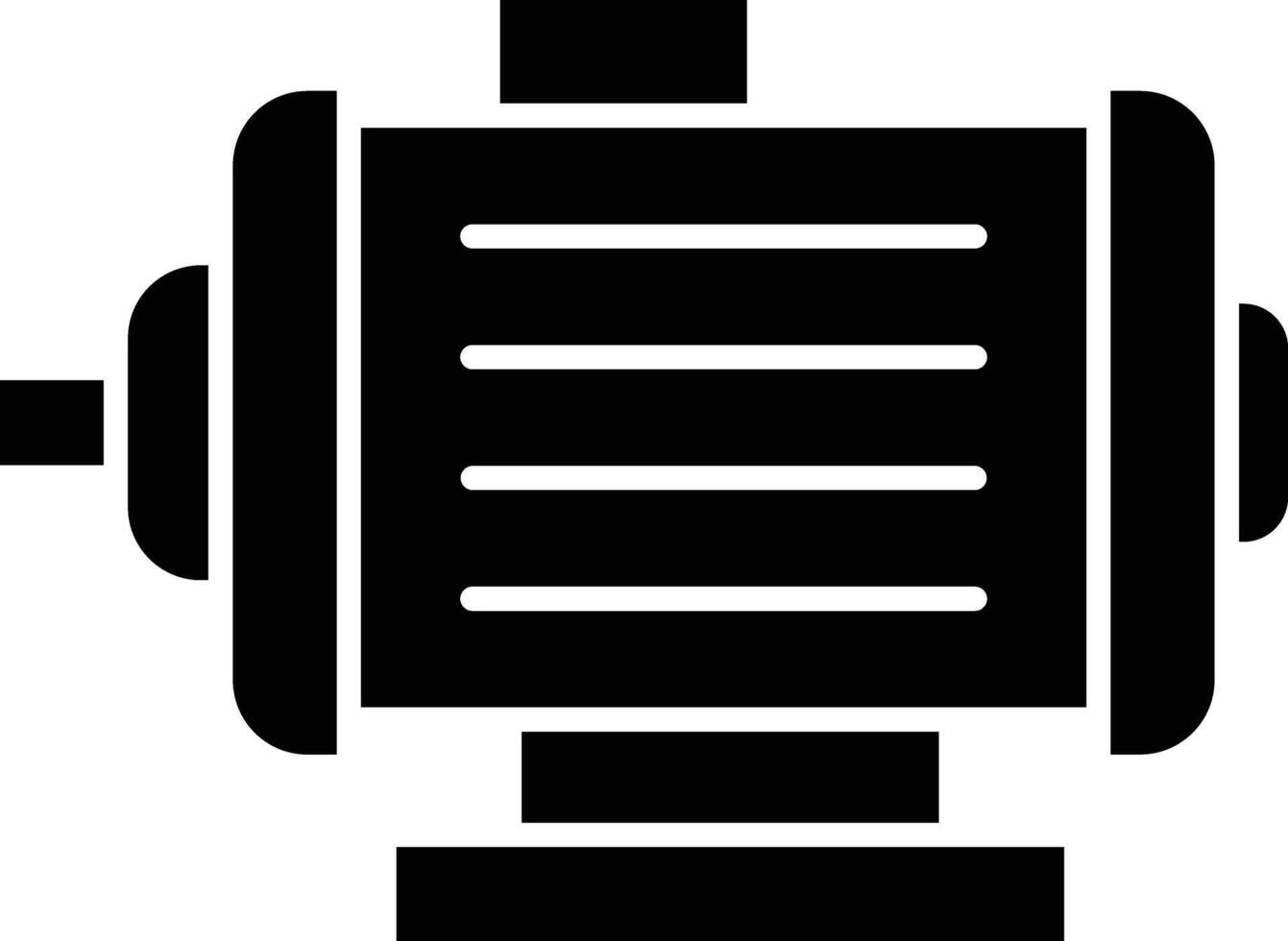 Motor Glyph Icon Design vector