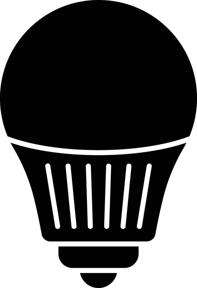 Led Lamp Glyph Icon Design vector