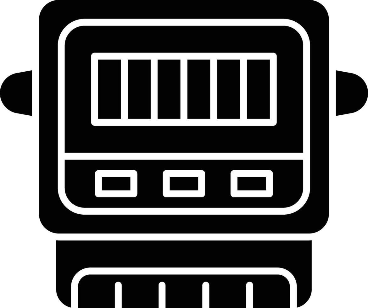 Electric Meter Glyph Icon Design vector