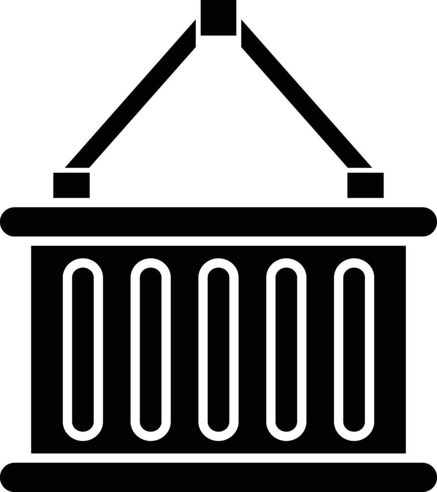 Shipping Container Glyph Icon Design vector