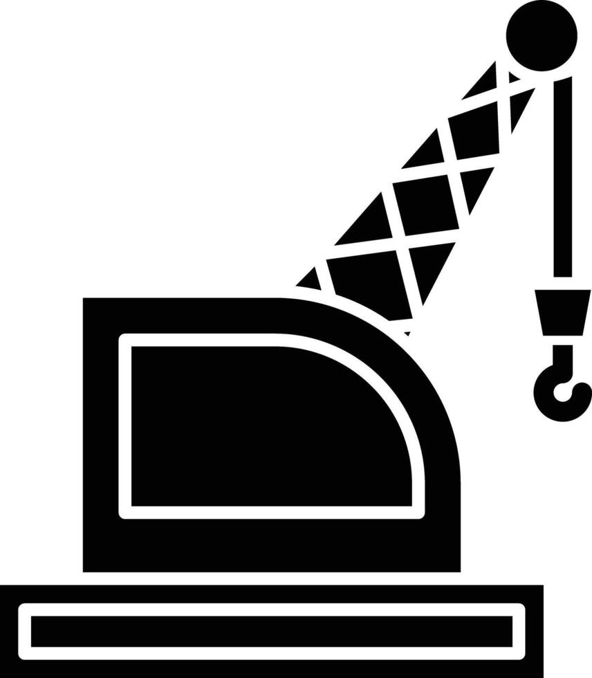 Crane Glyph Icon Design vector
