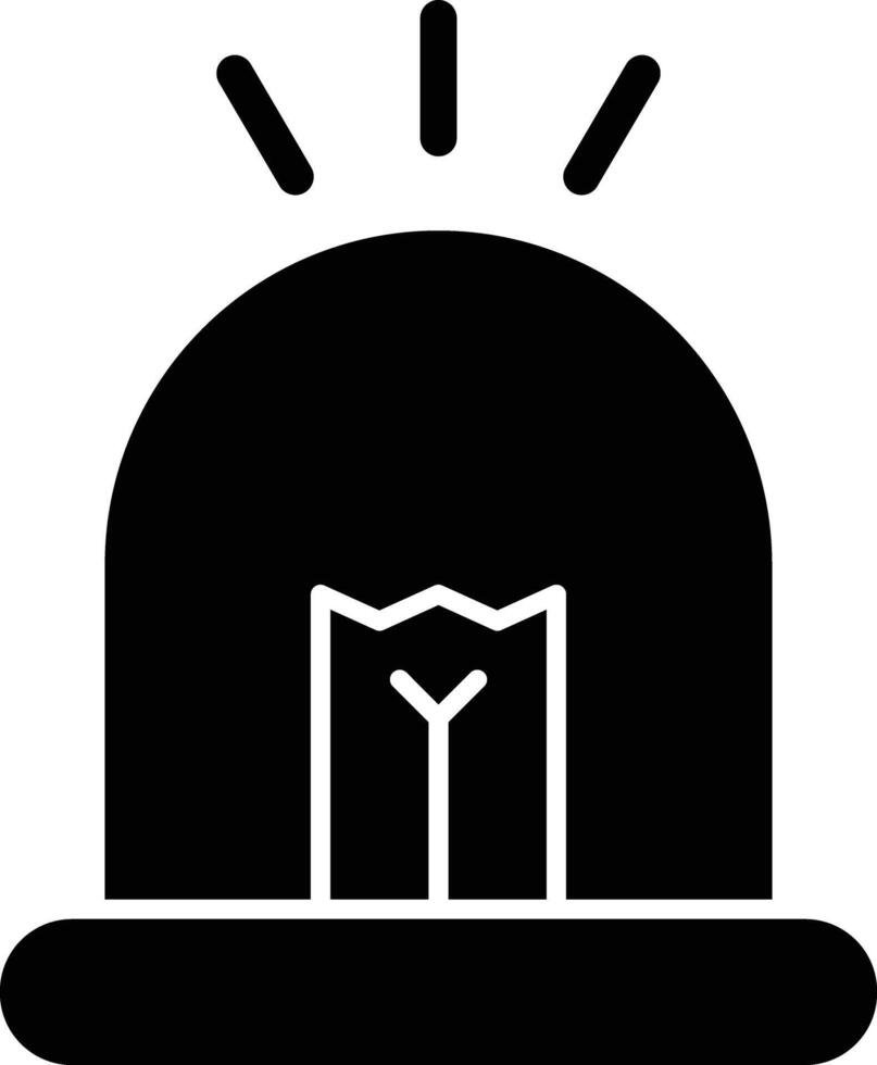 Siren Glyph Icon Design vector