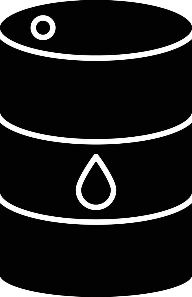 Oil Barrel Glyph Icon Design vector