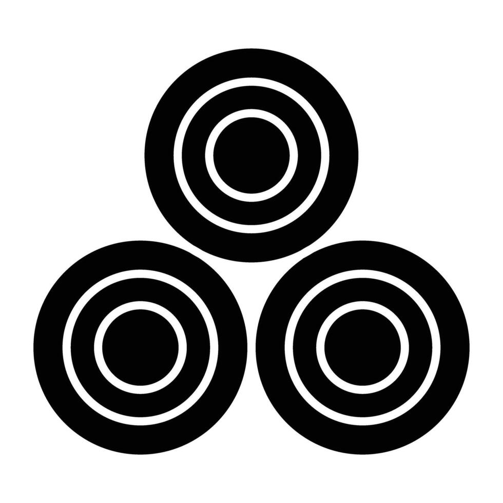 Hay Glyph Icon Design vector
