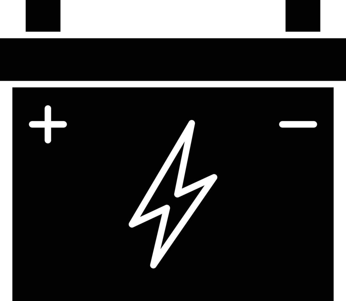 Accumulator Glyph Icon Design vector