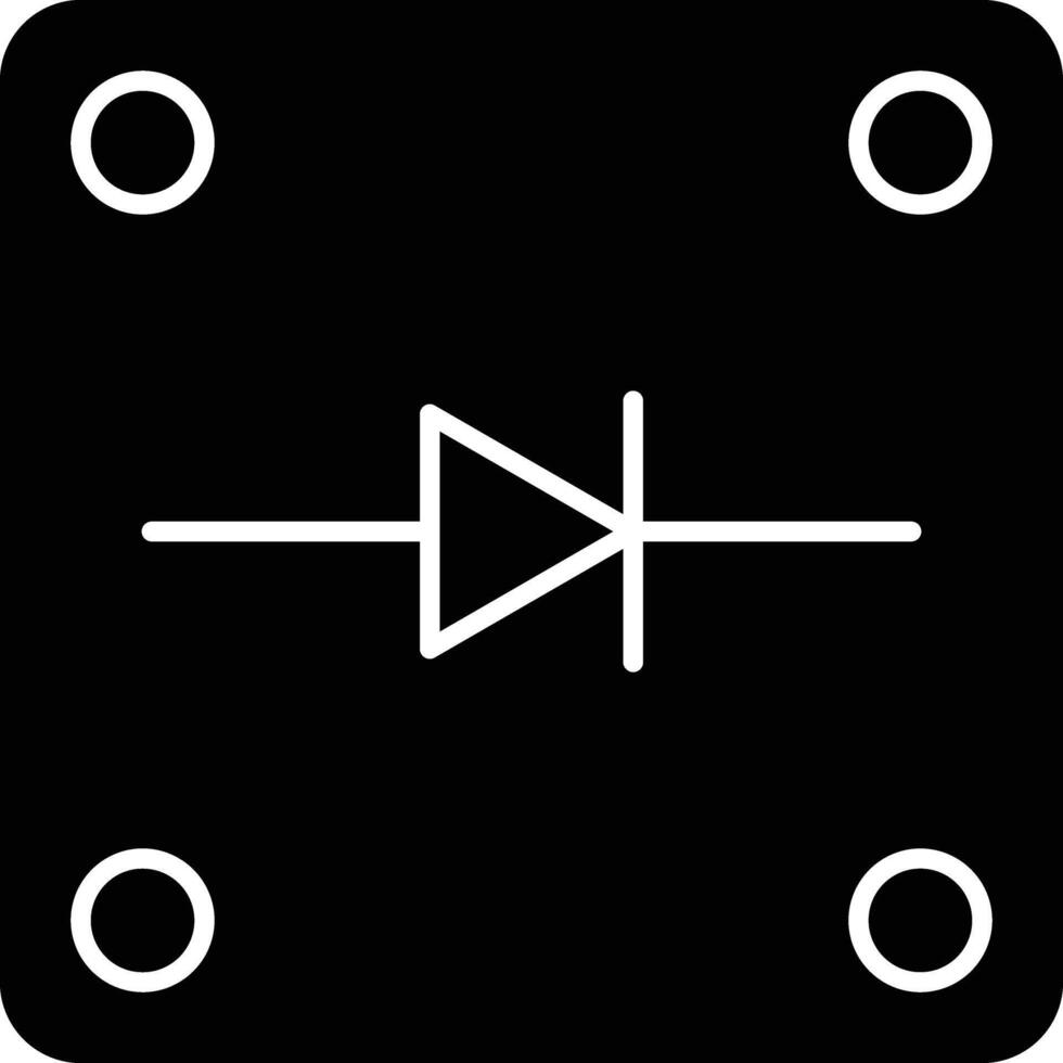 Diode Glyph Icon Design vector