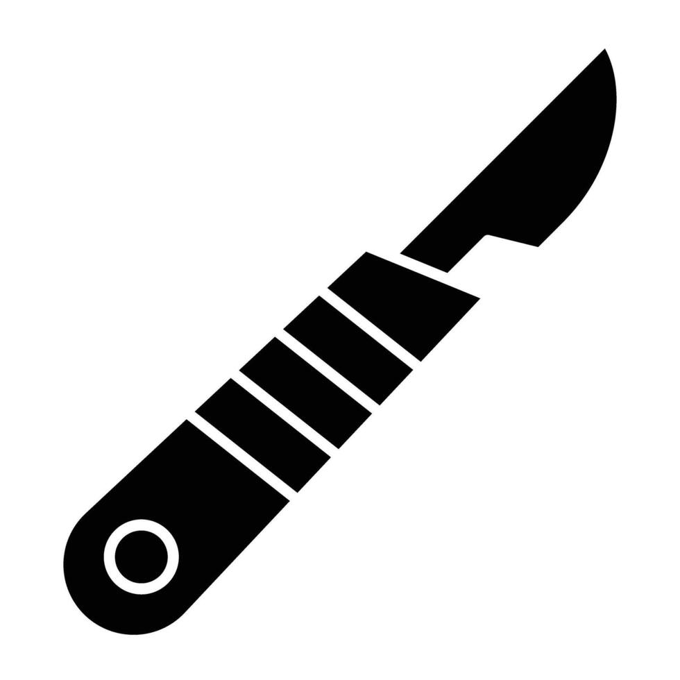 Scalpel Glyph Icon Design vector