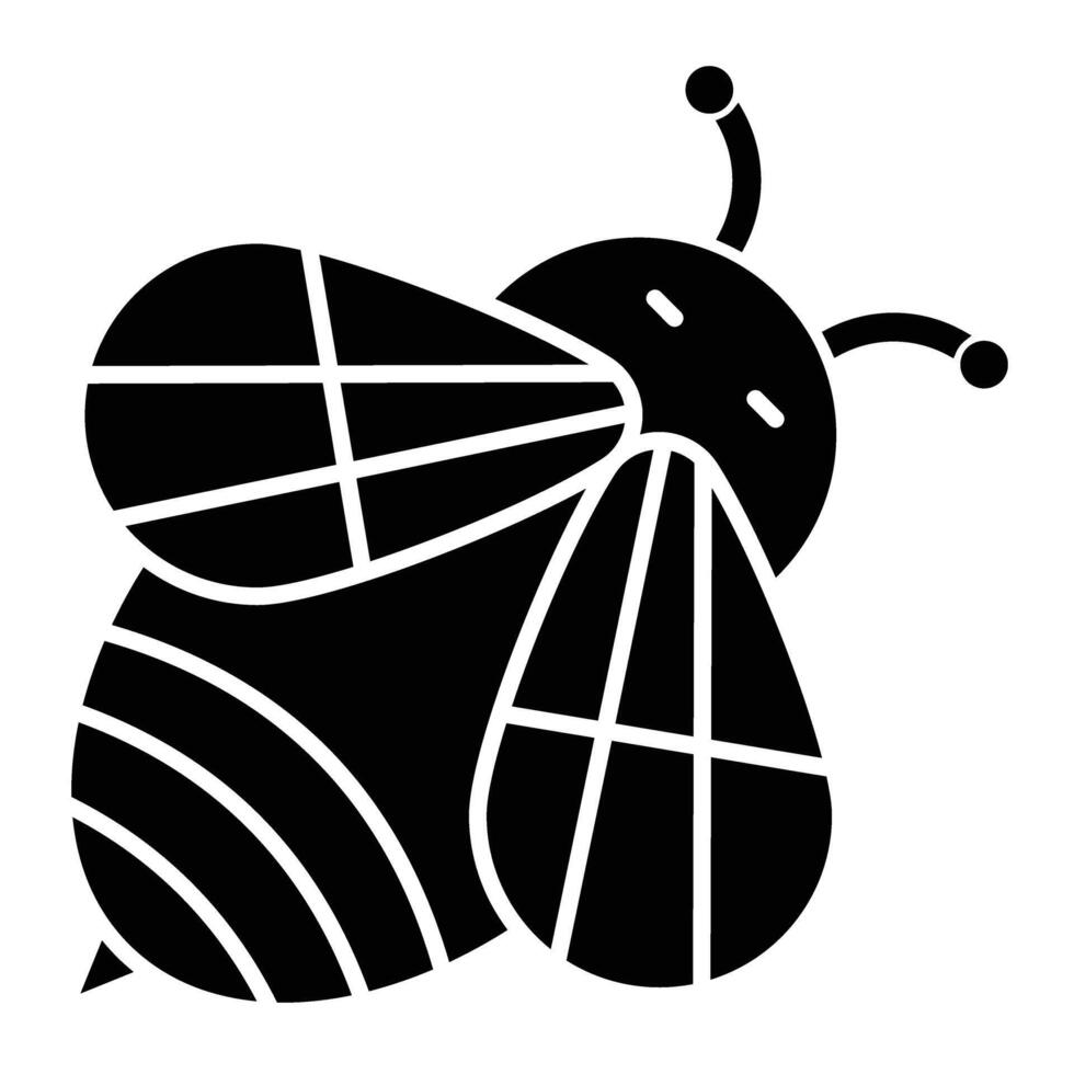 Bee Glyph Icon Design vector
