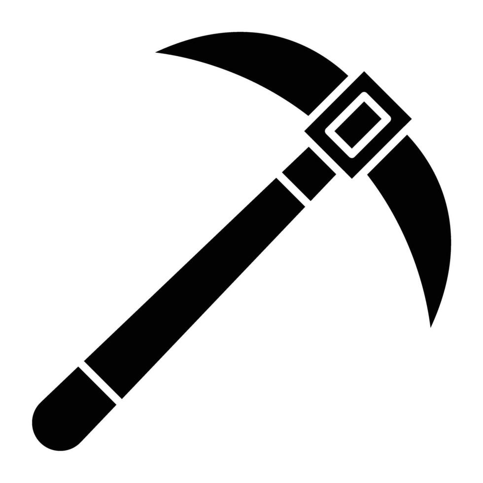 Pickaxe Glyph Icon Design vector