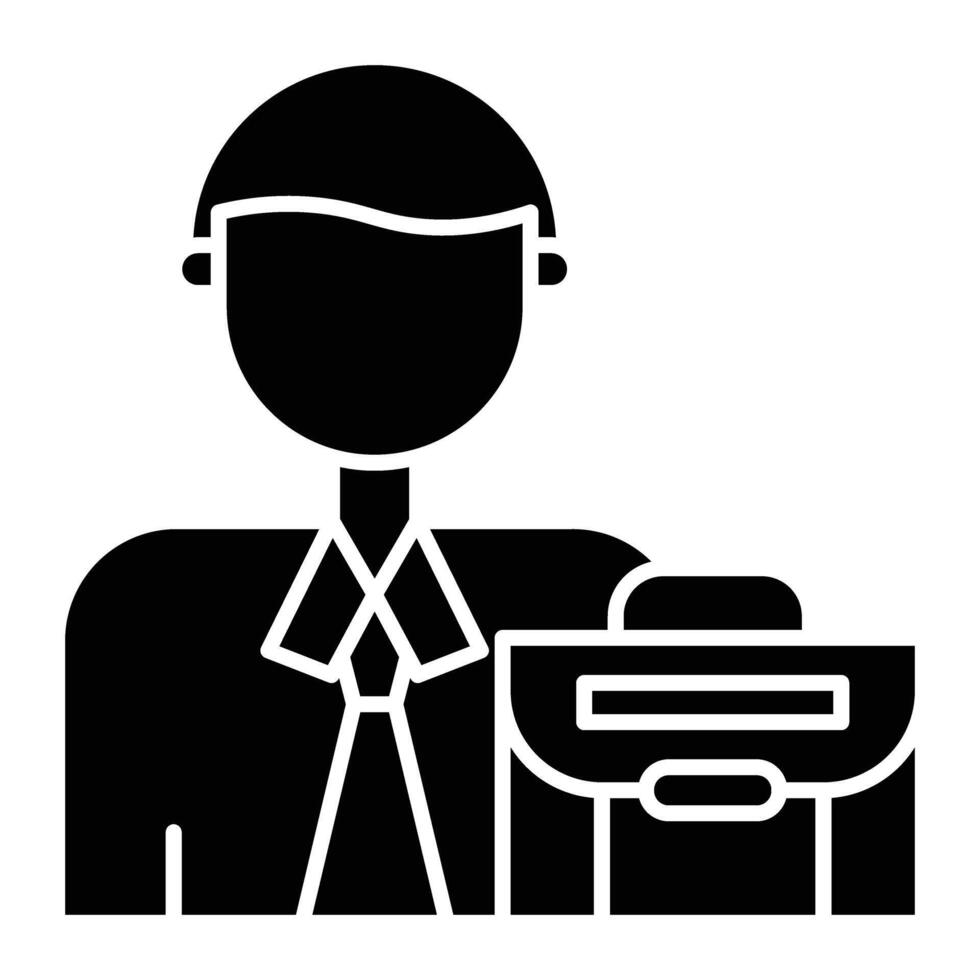 Hr Manager Glyph Icon Design vector