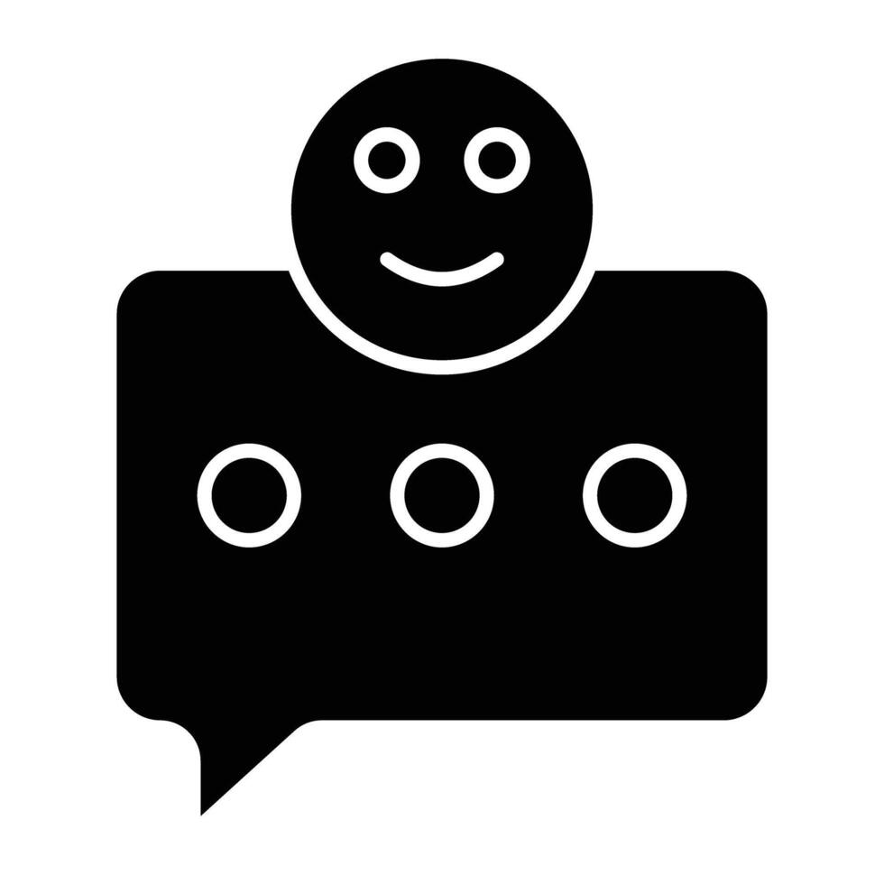 Feedback Glyph Icon Design vector