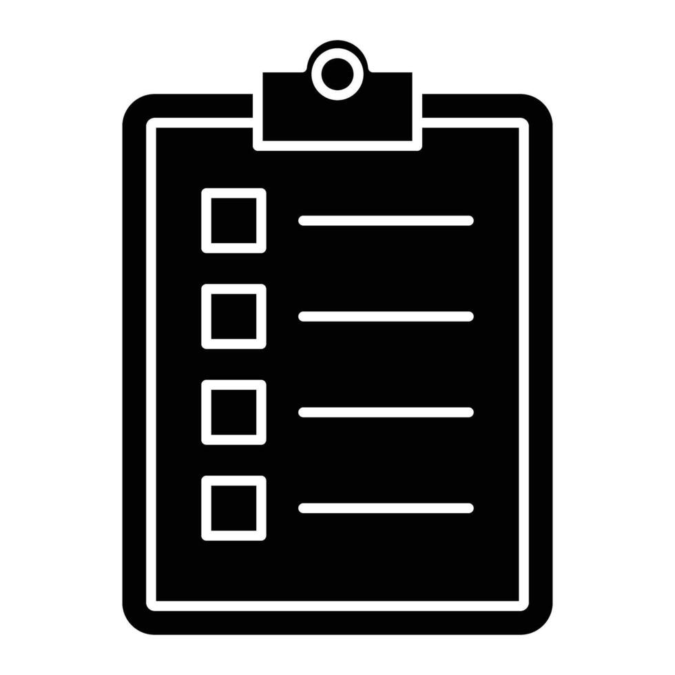 Requirements Glyph Icon Design vector