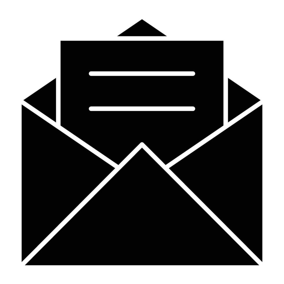 Open Email Line Icon vector