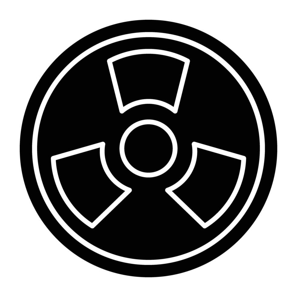 Toxic Glyph Icon Design vector