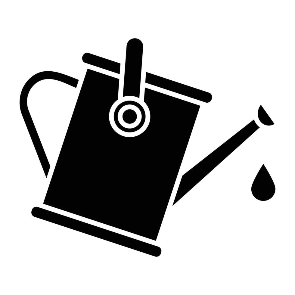 Watering Can Glyph Icon Design vector