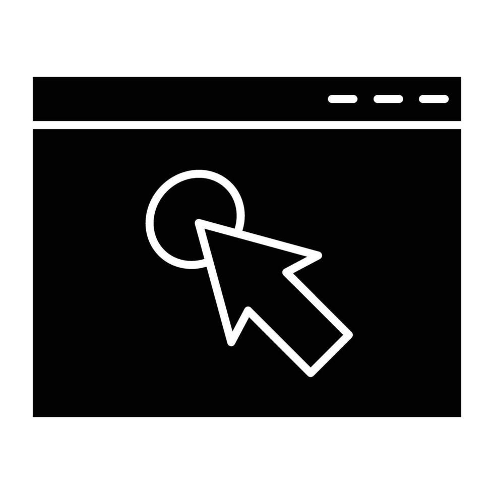 Click Glyph Icon Design vector