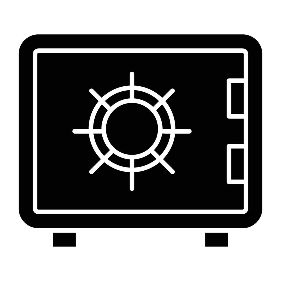 Locker Glyph Icon Design vector