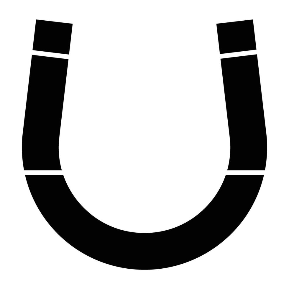 Magnet Glyph Icon Design vector