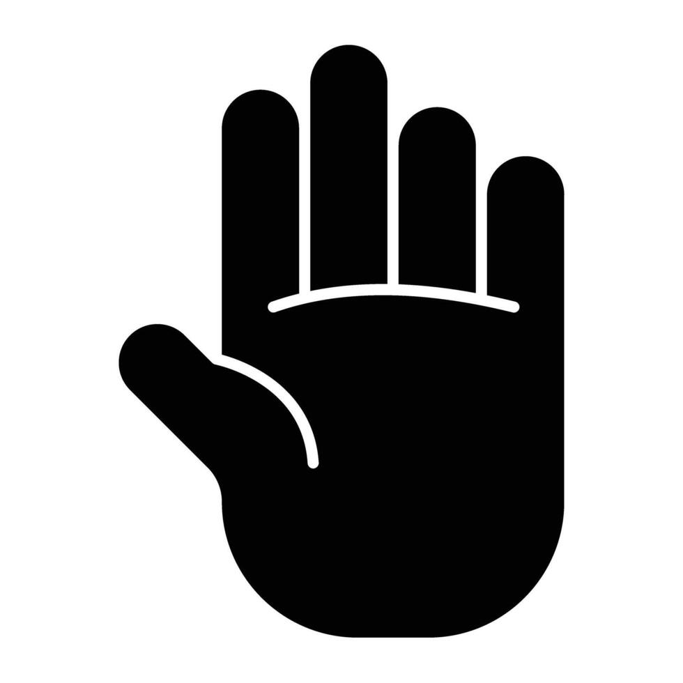 Hand Glyph Icon Design vector