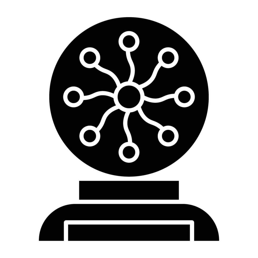 Plasma Ball Glyph Icon Design vector