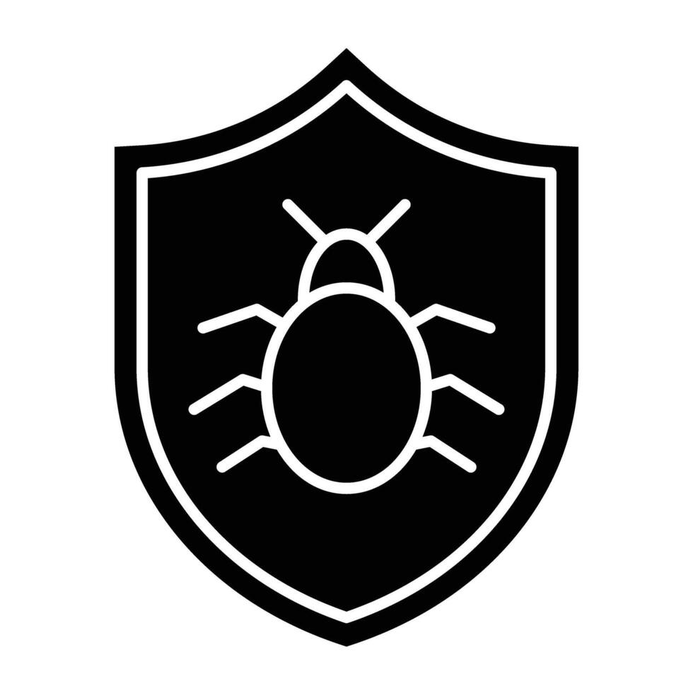 Bug Glyph Icon Design vector