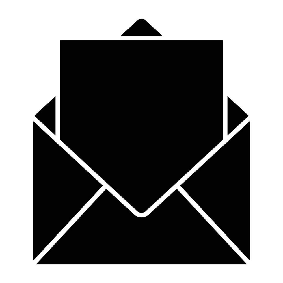 Envelope Glyph Icon Design vector