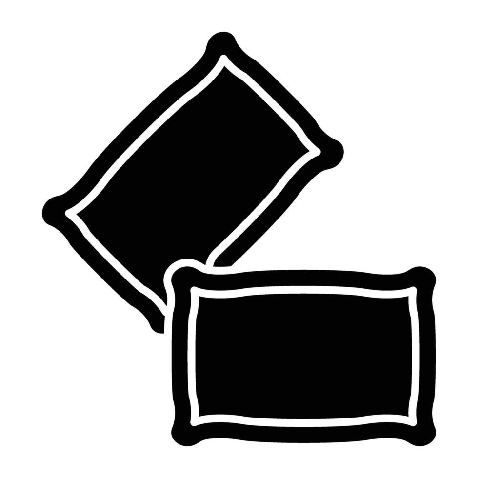Pillow Glyph Icon Design vector