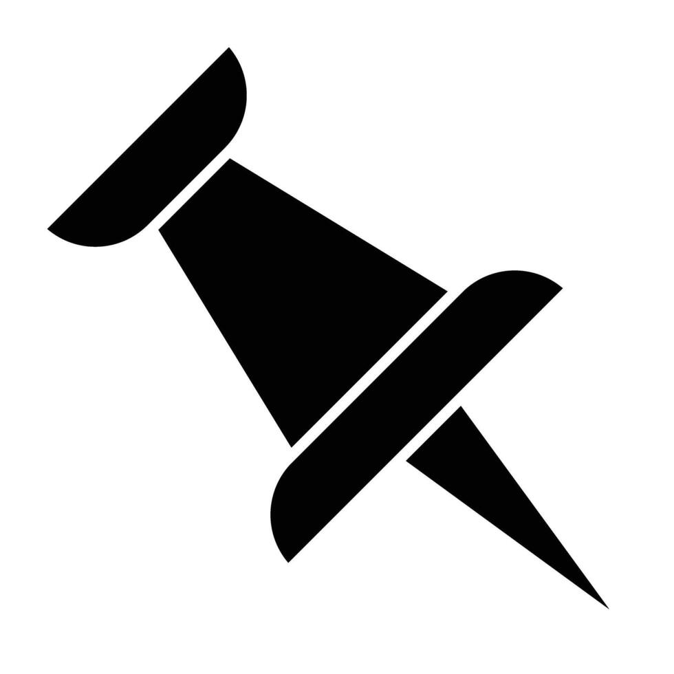 Pinned Glyph Icon Design vector