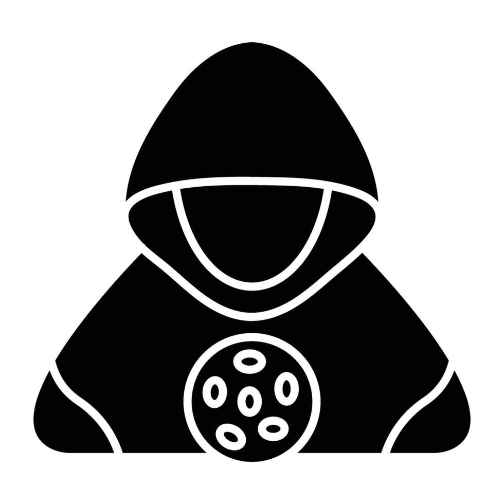 Infected Glyph Icon Design vector