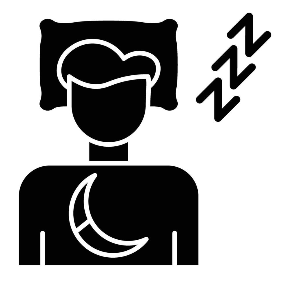 Nap Glyph Icon Design vector