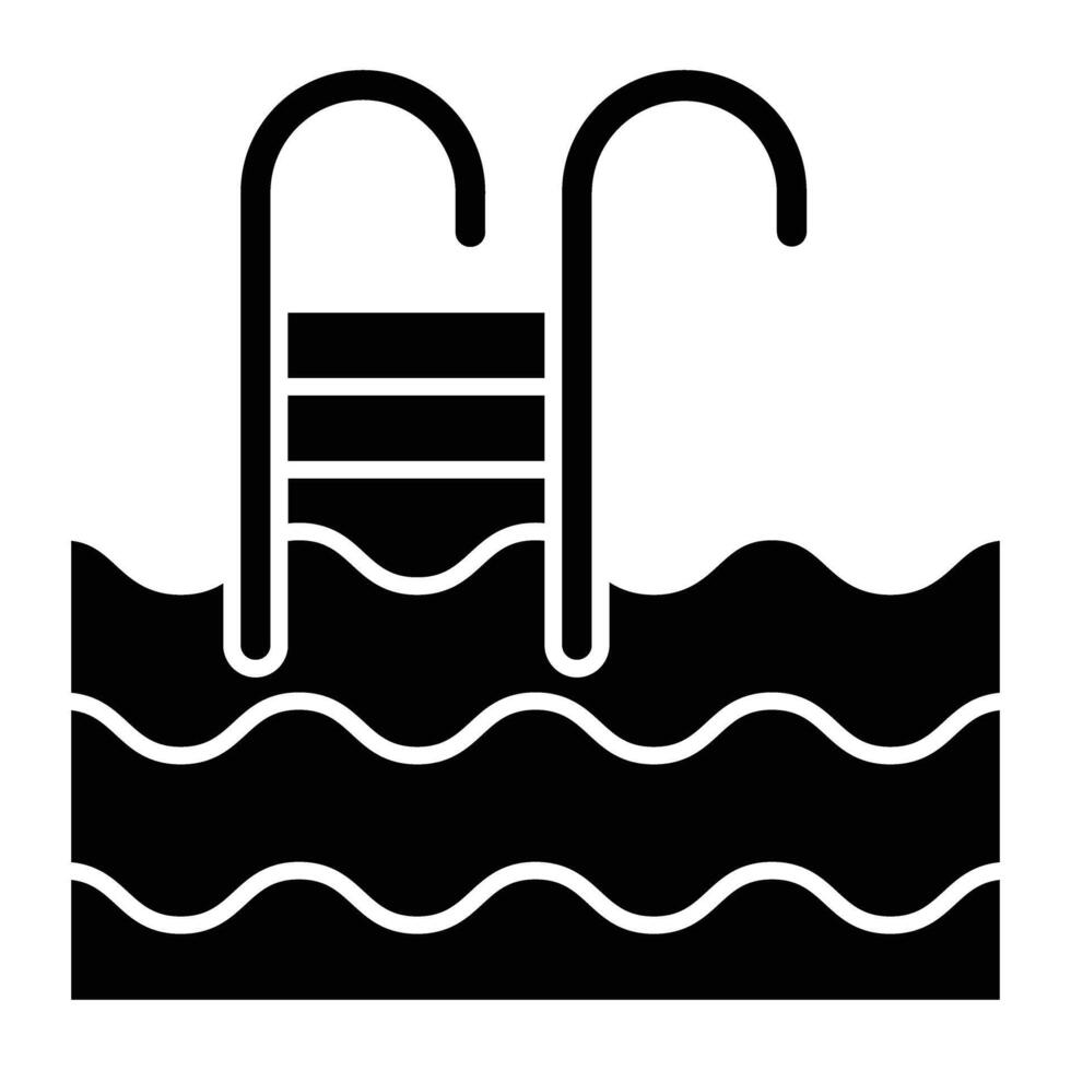 Swimming Pool Glyph Icon Design vector