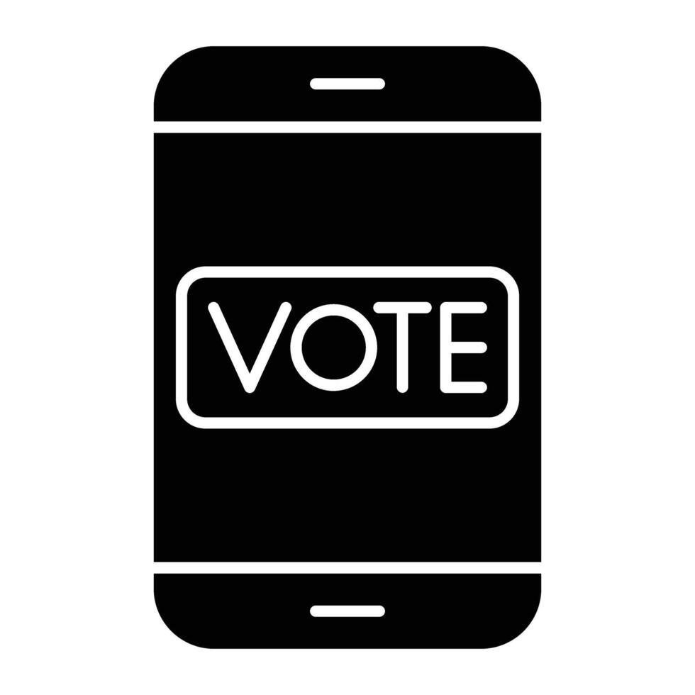 Voting Glyph Icon Design vector