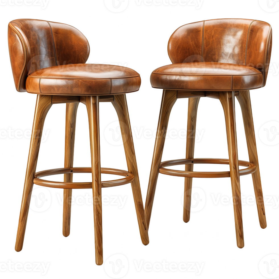 pair of bar wooden stool png