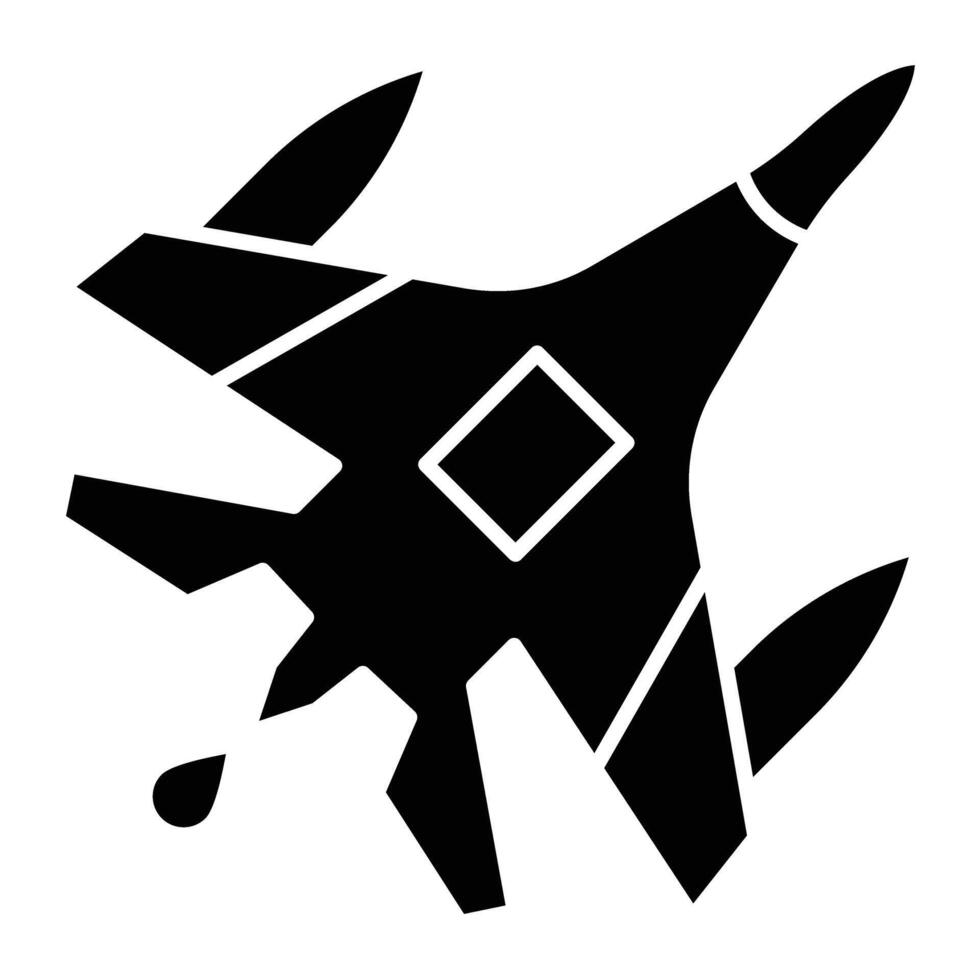Jet Glyph Icon Design vector
