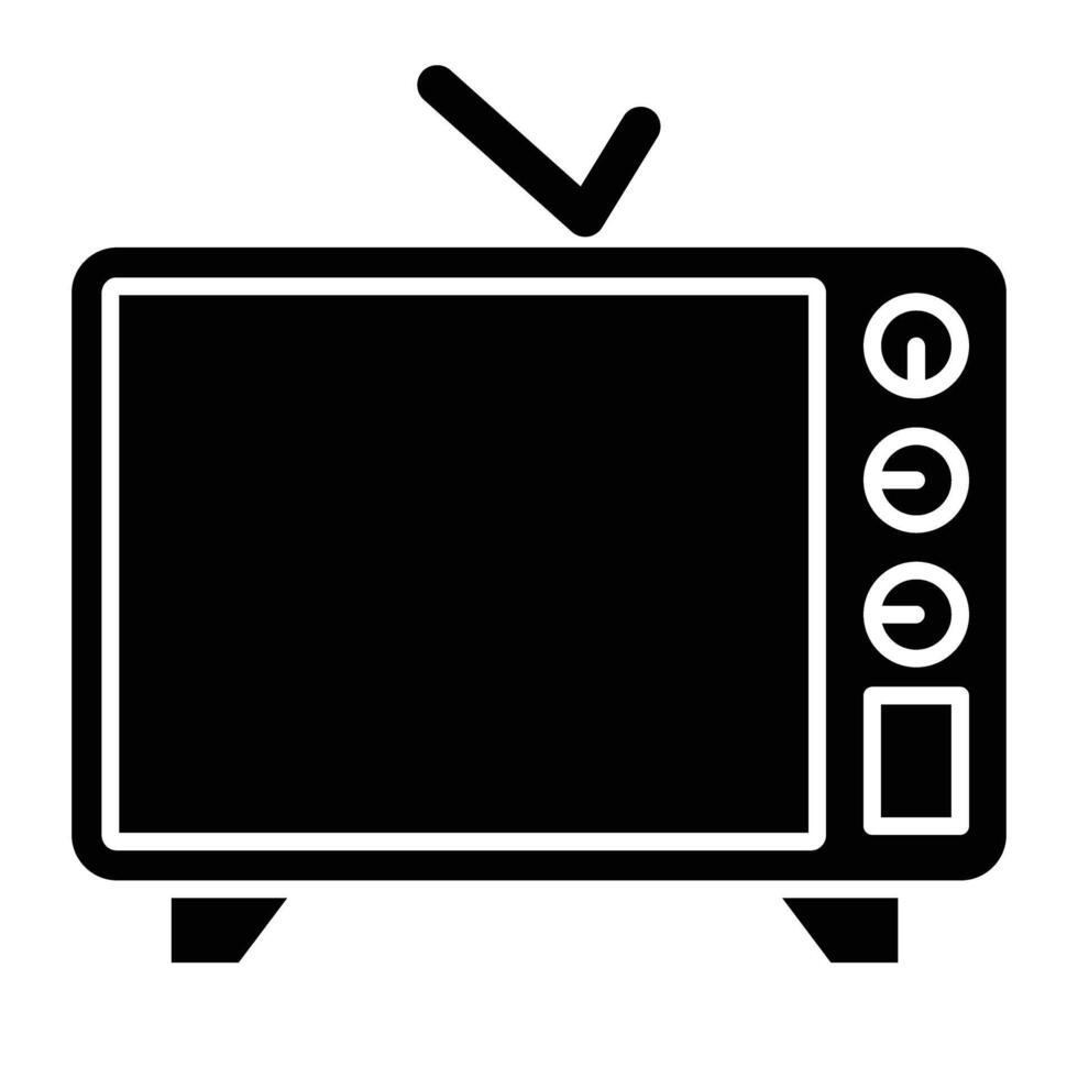Tv Glyph Icon Design vector