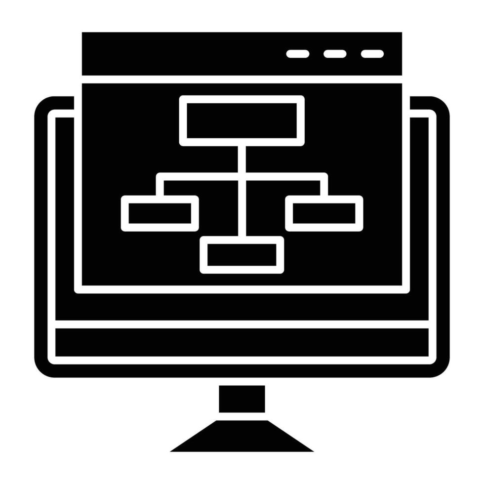 Workflow Glyph Icon Design vector
