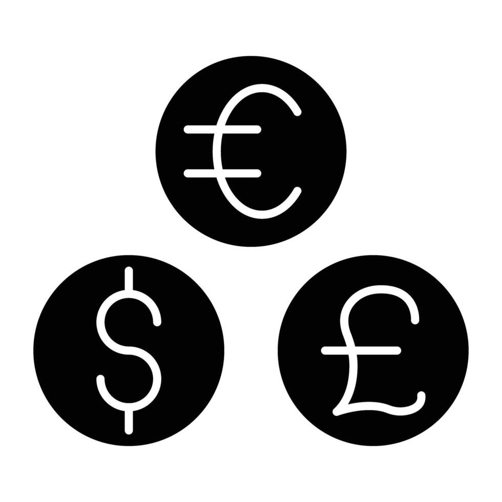 Exchange Glyph Icon Design vector