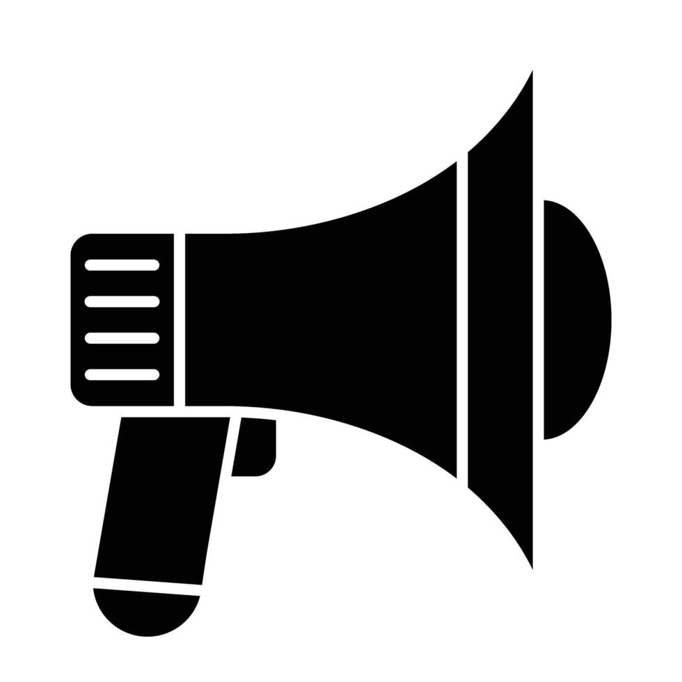 Loud Speaker Glyph Icon Design vector